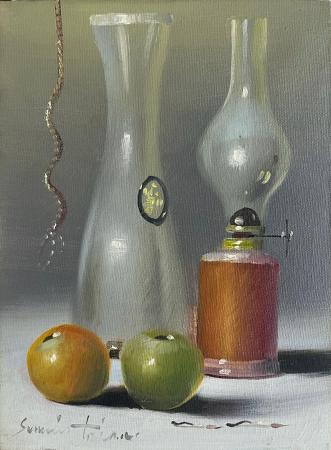 Quadro di  Saviem Composizione - olio tela 